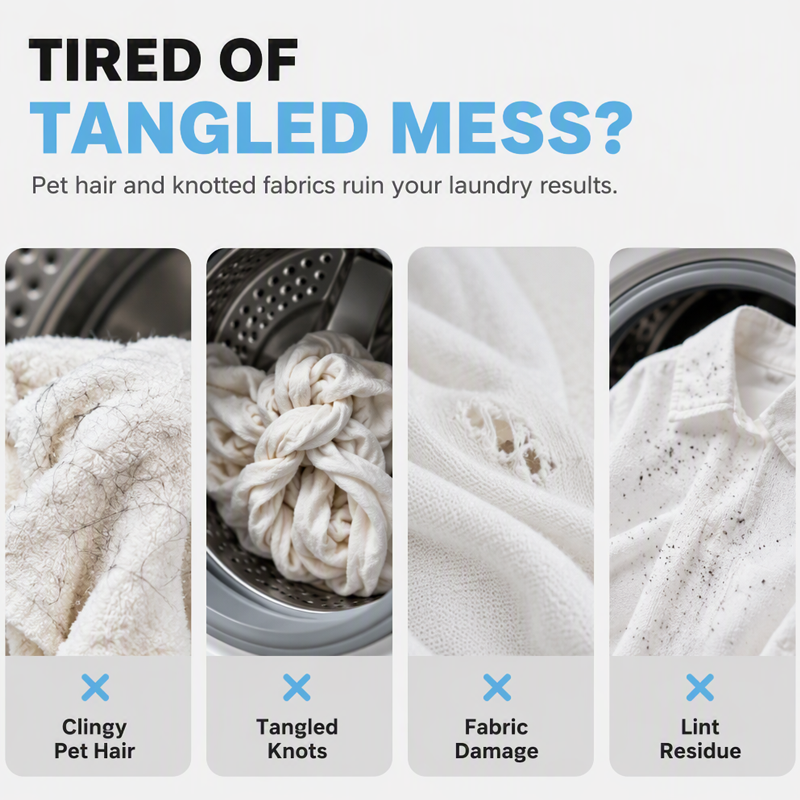 🥳2026 HOT SALE🥳💞50K+ SOLD! 🧺🐾 50% OFF! 2‑in‑1 Lint Remover & Laundry Ball – Built‑in magic tape captures pet hair, lint & debris. Anti‑tangling design protects clothes – clean laundry, happy you! ✨🧦