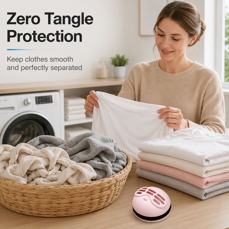 🥳2026 HOT SALE🥳💞50K+ SOLD! 🧺🐾 50% OFF! 2‑in‑1 Lint Remover & Laundry Ball – Built‑in magic tape captures pet hair, lint & debris. Anti‑tangling design protects clothes – clean laundry, happy you! ✨🧦