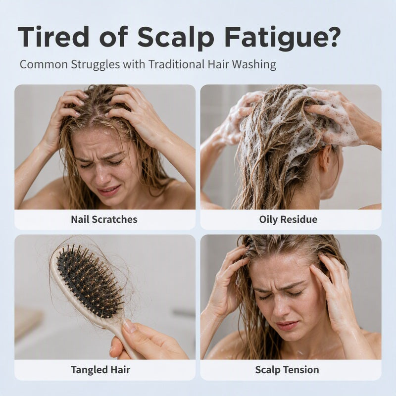 🥳2026 HOT SALE🥳💞50K+ SOLD! 🌀💪 50% OFF! Scalp Massage Brush – Food‑grade silicone, stimulates circulation & eases tension. Dry or wet use – acupressure technology for scalp wellness! From £2.99 – buy more, save more! 🧘‍♀️✨
