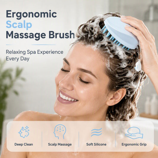 🥳2026 HOT SALE🥳💞50K+ SOLD! 🌀💪 50% OFF! Scalp Massage Brush – Food‑grade silicone, stimulates circulation & eases tension. Dry or wet use – acupressure technology for scalp wellness! From £2.99 – buy more, save more! 🧘‍♀️✨
