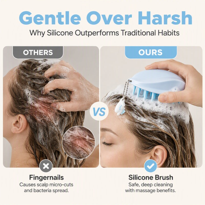 🥳2026 HOT SALE🥳💞50K+ SOLD! 🌀💪 50% OFF! Scalp Massage Brush – Food‑grade silicone, stimulates circulation & eases tension. Dry or wet use – acupressure technology for scalp wellness! From £2.99 – buy more, save more! 🧘‍♀️✨