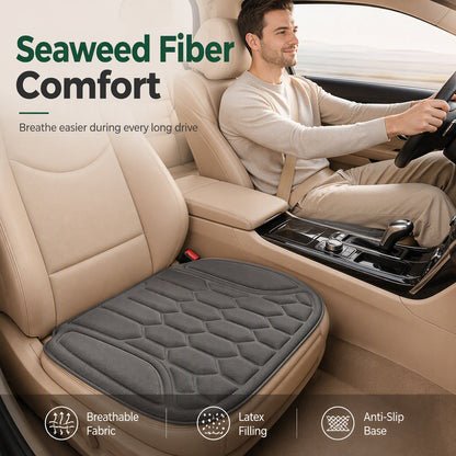 🥳2026 HOT SALE🥳💞50K+ SOLD! 🏆🚗 LAST DAY 50% OFF! Cooling Car Seat Cushion – Seaweed fibre linen keeps you cool, moisture‑wicking & breathable. Zero‑pressure latex support – perfect for long drives! 🌿💨