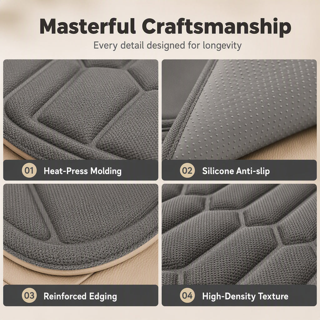 🥳2026 HOT SALE🥳💞50K+ SOLD! 🏆🚗 LAST DAY 50% OFF! Cooling Car Seat Cushion – Seaweed fibre linen keeps you cool, moisture‑wicking & breathable. Zero‑pressure latex support – perfect for long drives! 🌿💨