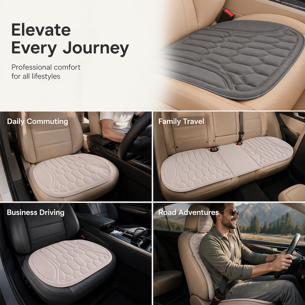 🥳2026 HOT SALE🥳💞50K+ SOLD! 🏆🚗 LAST DAY 50% OFF! Cooling Car Seat Cushion – Seaweed fibre linen keeps you cool, moisture‑wicking & breathable. Zero‑pressure latex support – perfect for long drives! 🌿💨