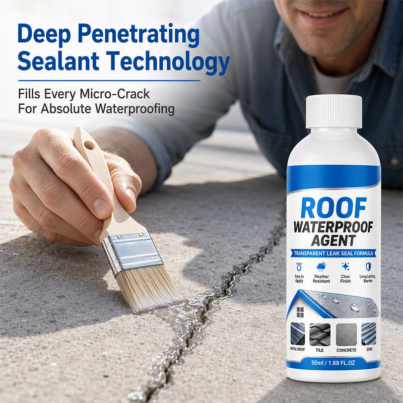 🥳2026 HOT SALE🥳💞50K+ SOLD! 🌧️🪣 50% OFF! Transparent Roof Waterproof Sealant – Invisible leak repair, preserves roof aesthetics. Deep‑penetrating polymer bonds with surfaces – weatherproof & crack‑resistant! 🔧✨