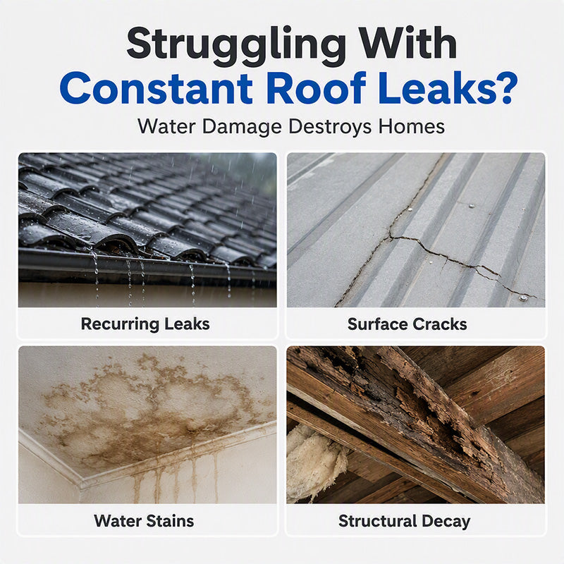 🥳2026 HOT SALE🥳💞50K+ SOLD! 🌧️🪣 50% OFF! Transparent Roof Waterproof Sealant – Invisible leak repair, preserves roof aesthetics. Deep‑penetrating polymer bonds with surfaces – weatherproof & crack‑resistant! 🔧✨