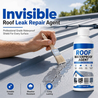 🥳2026 HOT SALE🥳💞50K+ SOLD! 🌧️🪣 50% OFF! Transparent Roof Waterproof Sealant – Invisible leak repair, preserves roof aesthetics. Deep‑penetrating polymer bonds with surfaces – weatherproof & crack‑resistant! 🔧✨