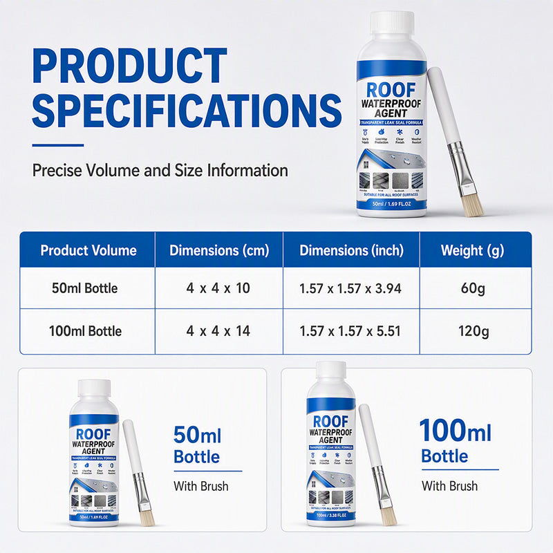 🥳2026 HOT SALE🥳💞50K+ SOLD! 🌧️🪣 50% OFF! Transparent Roof Waterproof Sealant – Invisible leak repair, preserves roof aesthetics. Deep‑penetrating polymer bonds with surfaces – weatherproof & crack‑resistant! 🔧✨
