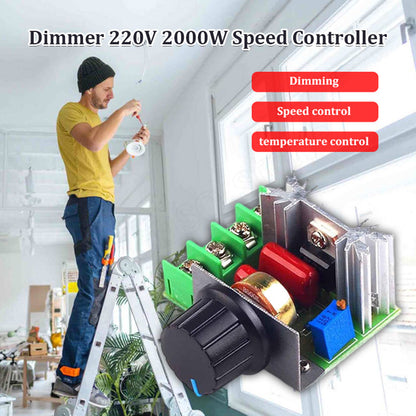 🥳2026 HOT SALE🥳💞50K+ SOLD! ⚡🎛️ BUY 1 GET 1 FREE! 2000W AC Voltage Controller – Adjusts 50V-250V output, rotary knob control. Perfect for fan speed, light dimming & heater temp – compact & powerful! Only £8.99! 🔧💡