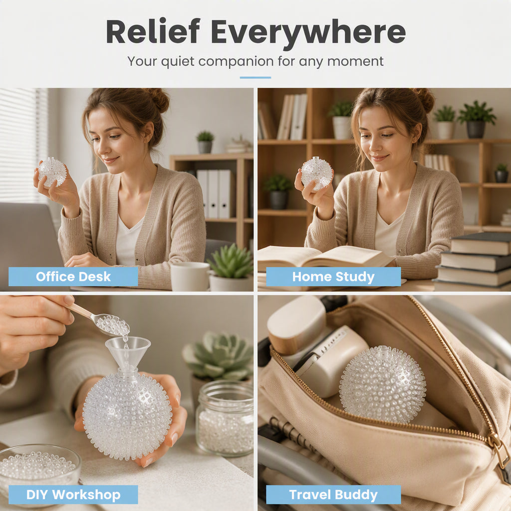 🥳2026 HOT SALE🥳💞50K+ SOLD! 🌀🔮 50% OFF! TPR Spiky Ball Skin – Transparent DIY squeeze toy shell with sealing plug. Fill with your choice – create your own stress‑relief toy! From £4.99 – lowest price! 🎨✋