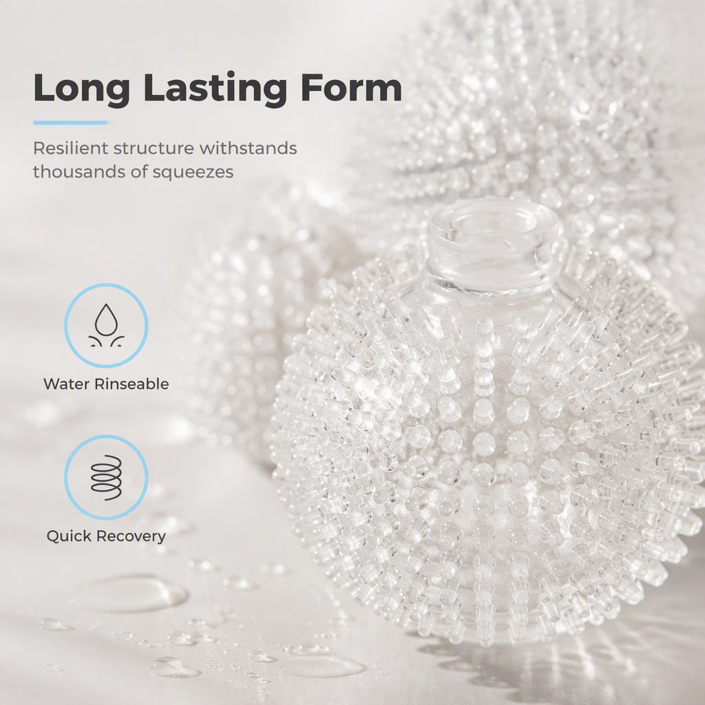 🥳2026 HOT SALE🥳💞50K+ SOLD! 🌀🔮 50% OFF! TPR Spiky Ball Skin – Transparent DIY squeeze toy shell with sealing plug. Fill with your choice – create your own stress‑relief toy! From £4.99 – lowest price! 🎨✋
