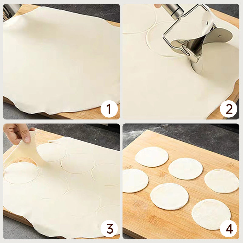 🥳2026 HOT SALE🥳💞50K+ SOLD! 🥟✨ BUY 1 GET 1 FREE! Stainless Steel Dumpling Wrapper Cutter – Sharp precision blade, multi‑pastry use & easy clean. Homemade dumplings in seconds – a must‑have for every kitchen! 🔪💪