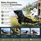 🥳2026 HOT SALE🥳💞50K+ SOLD! 🪑🌿 50% OFF! Adjustable Folding Outdoor Chair – 3/4 reclining positions & extendable leg rest. Reinforced carbon steel frame supports 300 lbs – perfect for camping, beach & garden! 🏕️✨