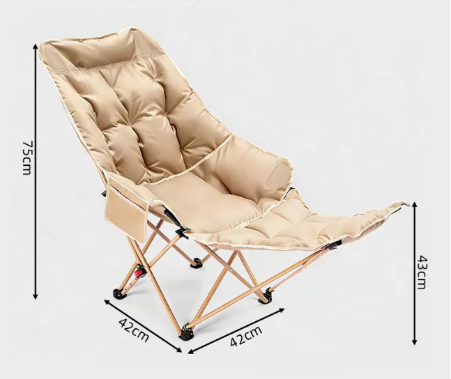 🥳2026 HOT SALE🥳💞50K+ SOLD! 🪑🌿 50% OFF! Adjustable Folding Outdoor Chair – 3/4 reclining positions & extendable leg rest. Reinforced carbon steel frame supports 300 lbs – perfect for camping, beach & garden! 🏕️✨