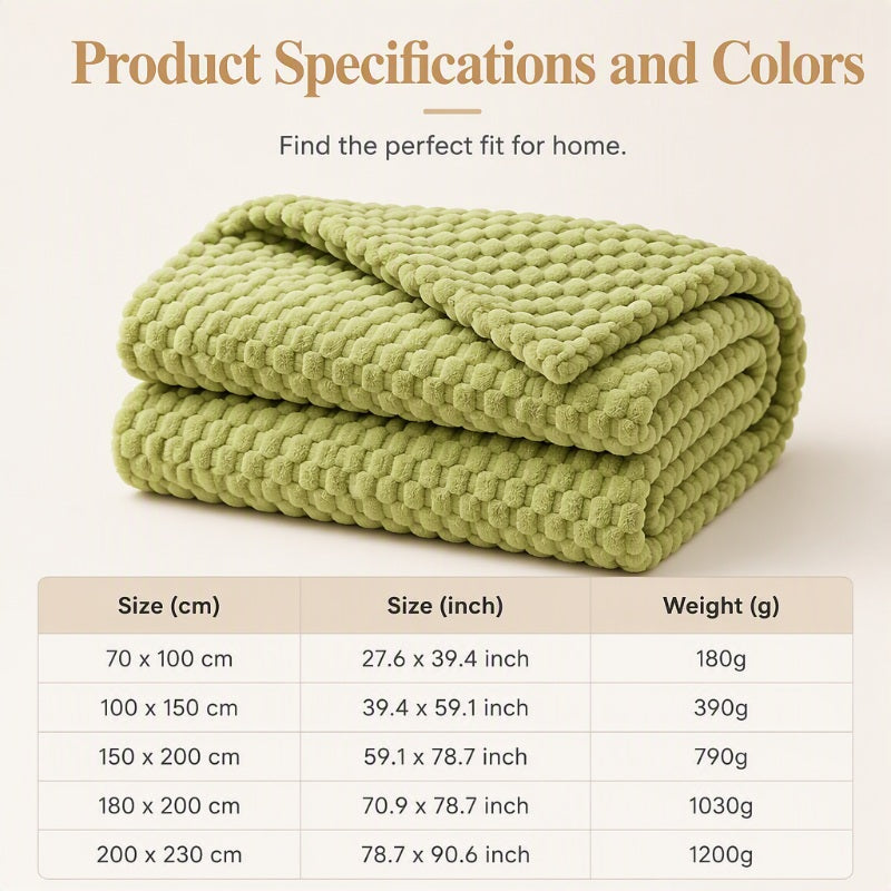 🥳2026 HOT SALE🥳💞50K+ SOLD! 🛋️✨ 50% OFF! Soft Flannel Throw Blanket – 3D bubble texture, cloud-like softness, breathable warmth. Perfect for sofa, bed & cosy nights! 🛡️💚