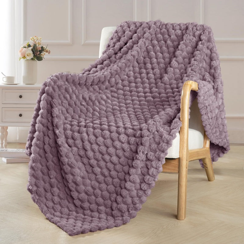 🥳2026 HOT SALE🥳💞50K+ SOLD! 🛋️✨ 50% OFF! Soft Flannel Throw Blanket – 3D bubble texture, cloud-like softness, breathable warmth. Perfect for sofa, bed & cosy nights! 🛡️💚
