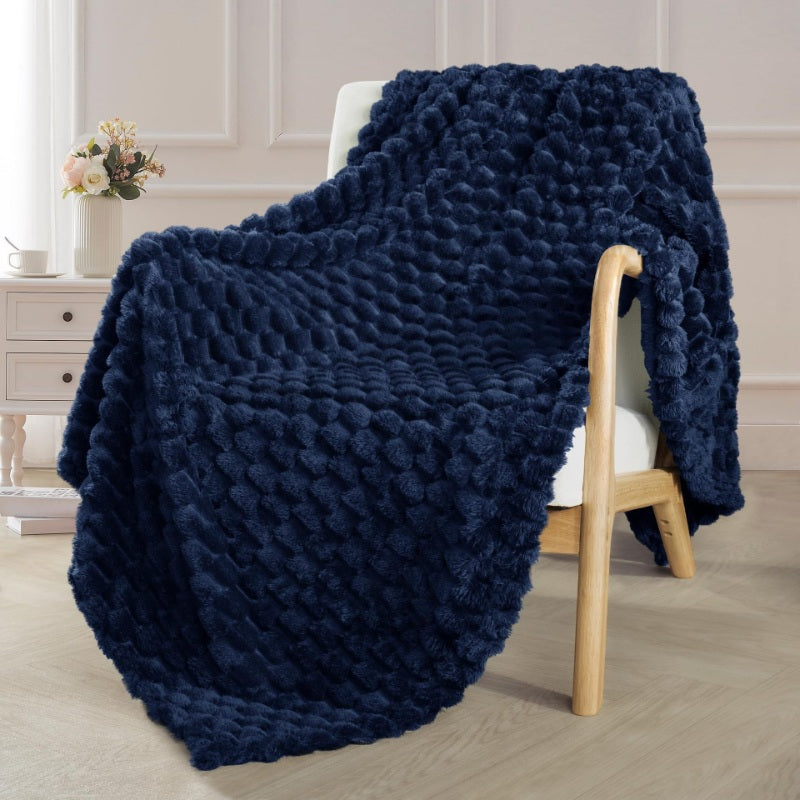 🥳2026 HOT SALE🥳💞50K+ SOLD! 🛋️✨ 50% OFF! Soft Flannel Throw Blanket – 3D bubble texture, cloud-like softness, breathable warmth. Perfect for sofa, bed & cosy nights! 🛡️💚