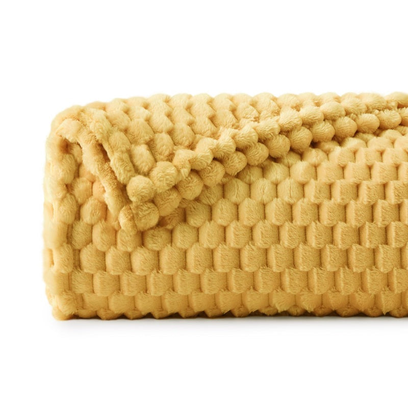 🥳2026 HOT SALE🥳💞50K+ SOLD! 🛋️✨ 50% OFF! Soft Flannel Throw Blanket – 3D bubble texture, cloud-like softness, breathable warmth. Perfect for sofa, bed & cosy nights! 🛡️💚