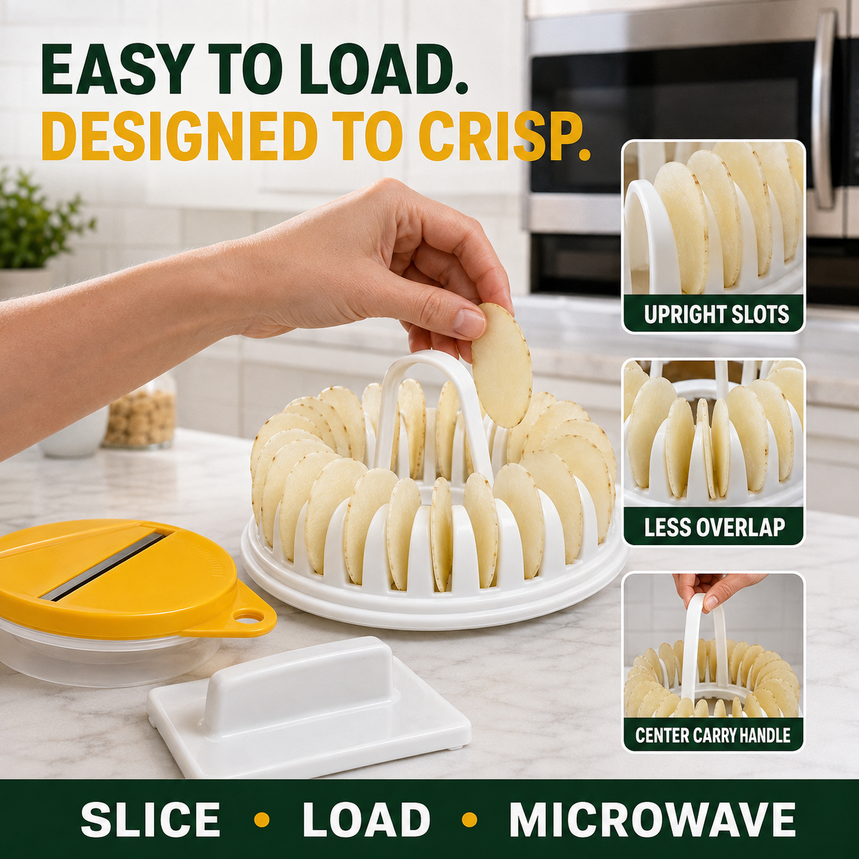 🥳2026 HOT SALE🥳💞50K+ SOLD! 🥔✨ 50% OFF! DIY Microwave Potato Chip Maker – Oil‑free, healthy & crispy in minutes. Slicer bowl & baking rack included – guilt‑free snacking for everyone!  🌿💪