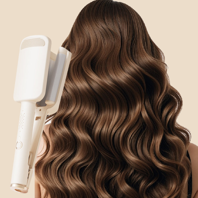 🥳2026 HOT SALE🥳💞50K+ SOLD! 🌸💇‍♀️ 50% OFF! Wavy Hair Curler – lightweight ergonomic design – no more tired arms! 32mm deep U-barrel creates bouncy, salon-style waves. Negative ions lock in moisture – smooth, shiny & healthy curls! ✨🛡️