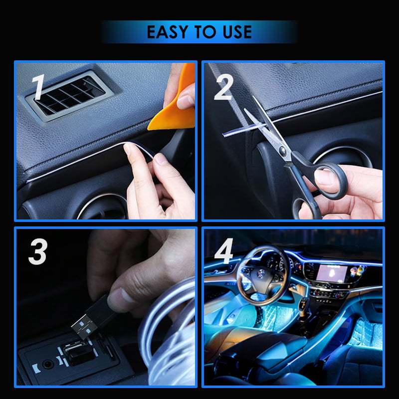 🥳2026 HOT SALE🥳💞50K+ SOLD! 🚗💡 50% OFF! Car Interior LED Strip Atmosphere Lights – Ultra‑thin, multi‑colour & easy install. 3m/5m/7m options – transform your cabin with a single plug! ✨🎨