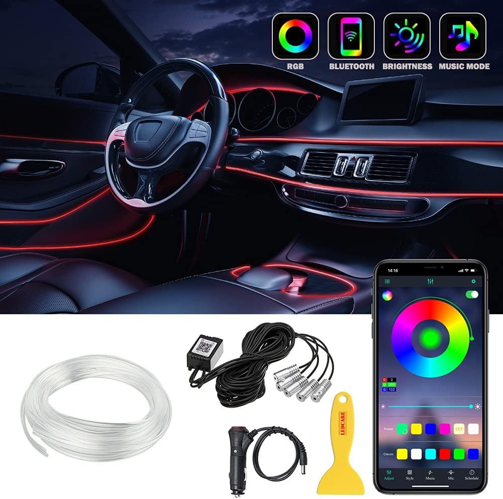 🥳2026 HOT SALE🥳💞50K+ SOLD! 🚗💡 50% OFF! Car Interior LED Strip Atmosphere Lights – Ultra‑thin, multi‑colour & easy install. 3m/5m/7m options – transform your cabin with a single plug! ✨🎨