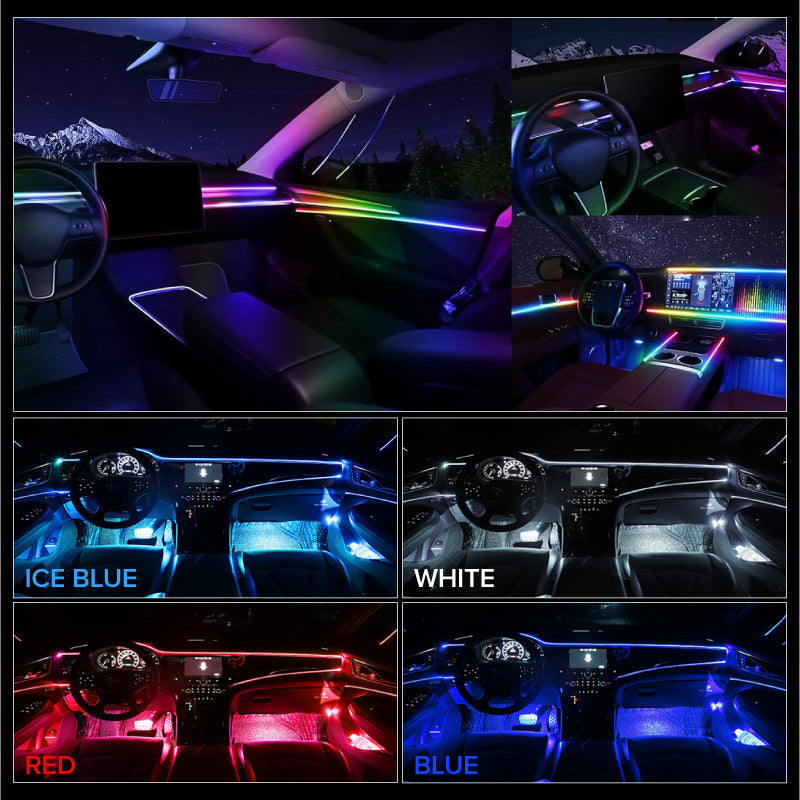 🥳2026 HOT SALE🥳💞50K+ SOLD! 🚗💡 50% OFF! Car Interior LED Strip Atmosphere Lights – Ultra‑thin, multi‑colour & easy install. 3m/5m/7m options – transform your cabin with a single plug! ✨🎨