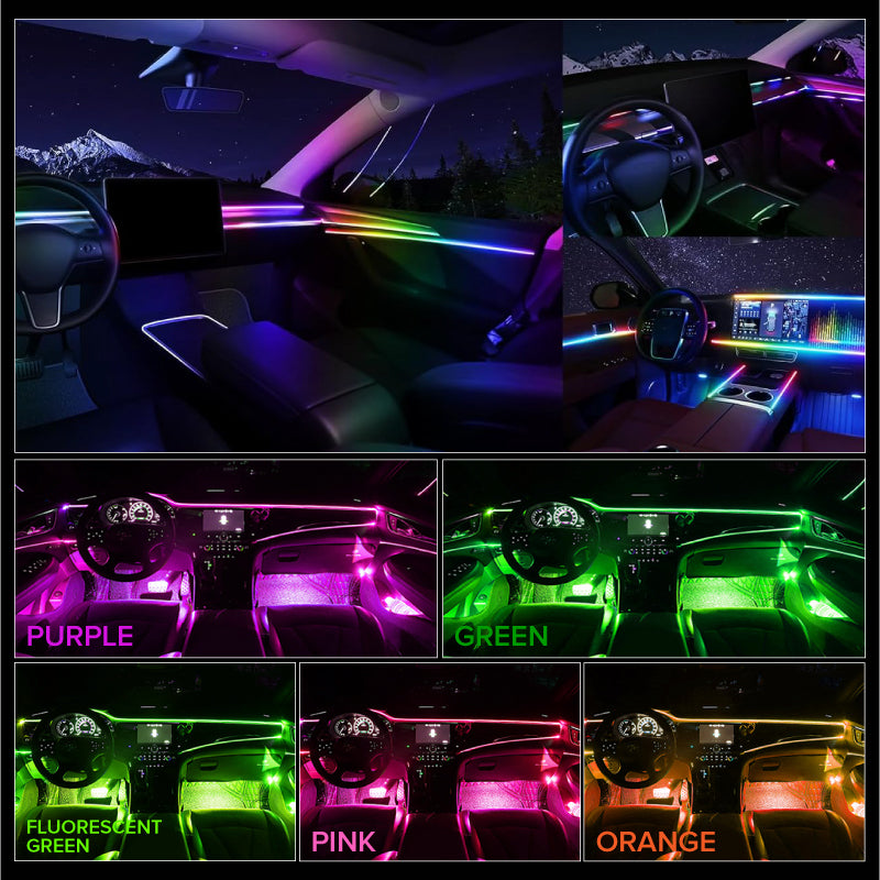🥳2026 HOT SALE🥳💞50K+ SOLD! 🚗💡 50% OFF! Car Interior LED Strip Atmosphere Lights – Ultra‑thin, multi‑colour & easy install. 3m/5m/7m options – transform your cabin with a single plug! ✨🎨