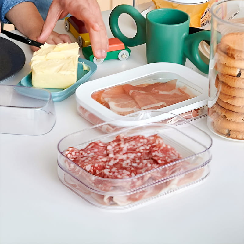 🥳2026 HOT SALE🥳💞50K+ SOLD! 👀📦 50% OFF! Clear Fridge Storage Container with Lid – Transparent walls for easy visibility, stackable design saves space. 3 sizes available – keep your fridge tidy & organised! 🧊✨