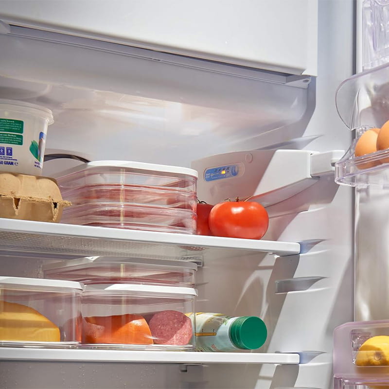 🥳2026 HOT SALE🥳💞50K+ SOLD! 👀📦 50% OFF! Clear Fridge Storage Container with Lid – Transparent walls for easy visibility, stackable design saves space. 3 sizes available – keep your fridge tidy & organised! 🧊✨