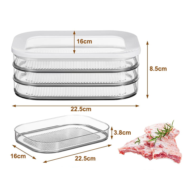 🥳2026 HOT SALE🥳💞50K+ SOLD! 👀📦 50% OFF! Clear Fridge Storage Container with Lid – Transparent walls for easy visibility, stackable design saves space. 3 sizes available – keep your fridge tidy & organised! 🧊✨