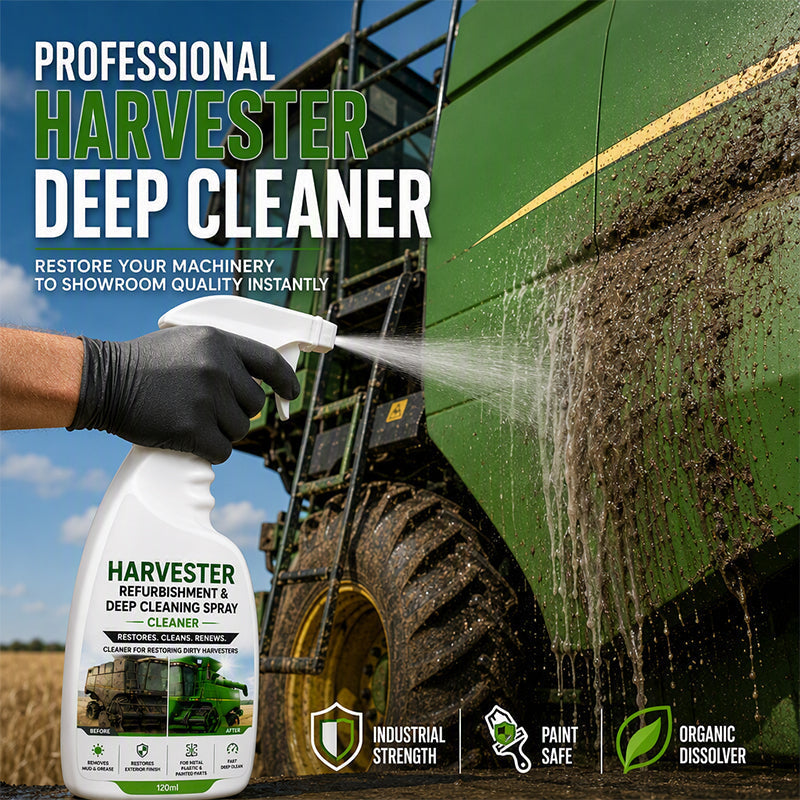 🥳2026 HOT SALE🥳💞50K+ SOLD! 🌾✨ 50% OFF! Harvester Refurbishing Cleaner Spray – Removes mud & oil, restores factory shine. Multi‑surface safe – glass, metal & plastics. A must‑have for harvest season! 🚜💪