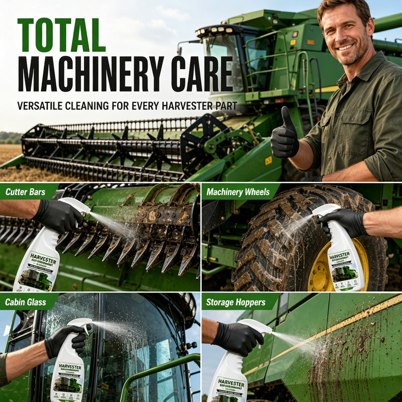 🥳2026 HOT SALE🥳💞50K+ SOLD! 🌾✨ 50% OFF! Harvester Refurbishing Cleaner Spray – Removes mud & oil, restores factory shine. Multi‑surface safe – glass, metal & plastics. A must‑have for harvest season! 🚜💪
