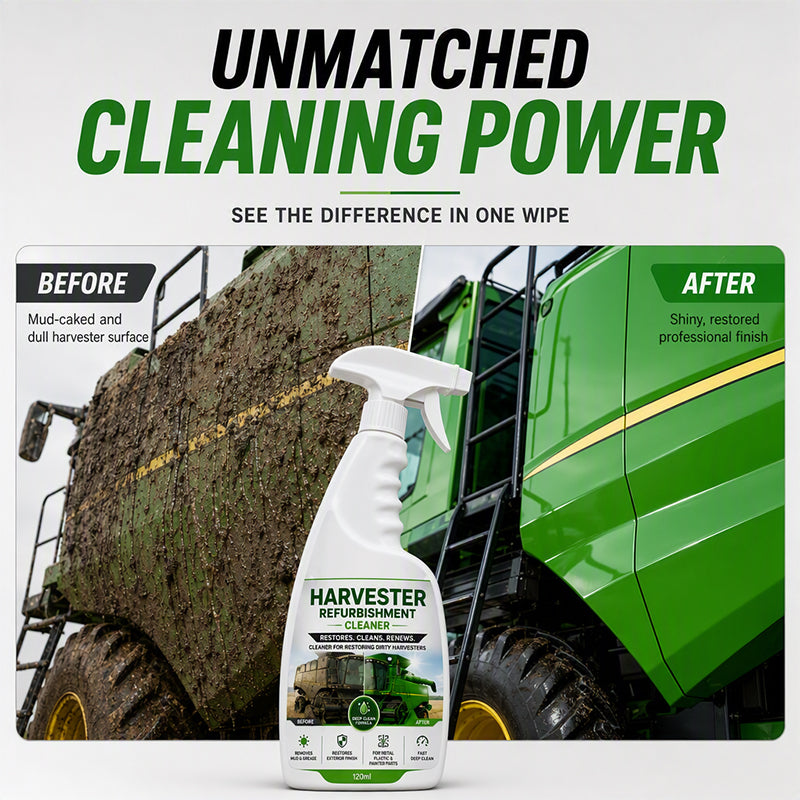 🥳2026 HOT SALE🥳💞50K+ SOLD! 🌾✨ 50% OFF! Harvester Refurbishing Cleaner Spray – Removes mud & oil, restores factory shine. Multi‑surface safe – glass, metal & plastics. A must‑have for harvest season! 🚜💪