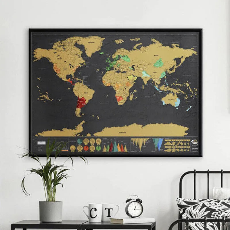 🥳2026 HOT SALE🥳💞50K+ SOLD! 🗺️✈️ 50% OFF! World Map Travel Journal – Scratch‑off layer to mark every country you’ve visited. A fun, interactive wall art that becomes your personal travel diary – where to next? 🌍✨