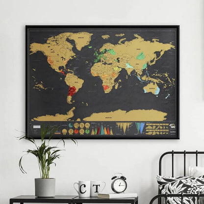 🥳2026 HOT SALE🥳💞50K+ SOLD! 🗺️✈️ 50% OFF! World Map Travel Journal – Scratch‑off layer to mark every country you’ve visited. A fun, interactive wall art that becomes your personal travel diary – where to next? 🌍✨