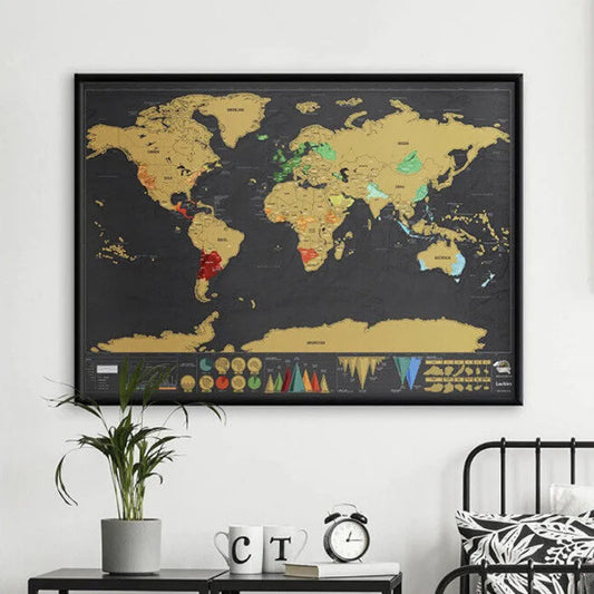 🥳2026 HOT SALE🥳💞50K+ SOLD! 🗺️✈️ 50% OFF! World Map Travel Journal – Scratch‑off layer to mark every country you’ve visited. A fun, interactive wall art that becomes your personal travel diary – where to next? 🌍✨