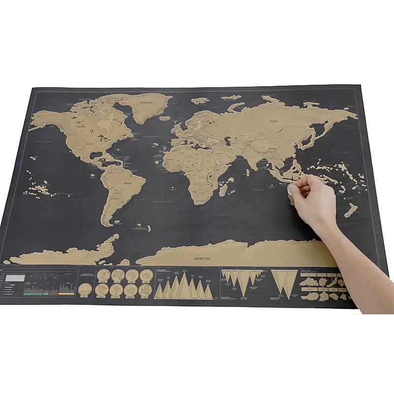 🥳2026 HOT SALE🥳💞50K+ SOLD! 🗺️✈️ 50% OFF! World Map Travel Journal – Scratch‑off layer to mark every country you’ve visited. A fun, interactive wall art that becomes your personal travel diary – where to next? 🌍✨