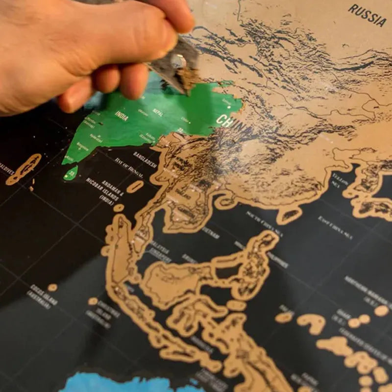 🥳2026 HOT SALE🥳💞50K+ SOLD! 🗺️✈️ 50% OFF! World Map Travel Journal – Scratch‑off layer to mark every country you’ve visited. A fun, interactive wall art that becomes your personal travel diary – where to next? 🌍✨