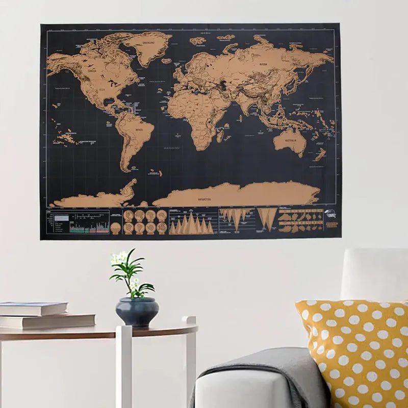 🥳2026 HOT SALE🥳💞50K+ SOLD! 🗺️✈️ 50% OFF! World Map Travel Journal – Scratch‑off layer to mark every country you’ve visited. A fun, interactive wall art that becomes your personal travel diary – where to next? 🌍✨