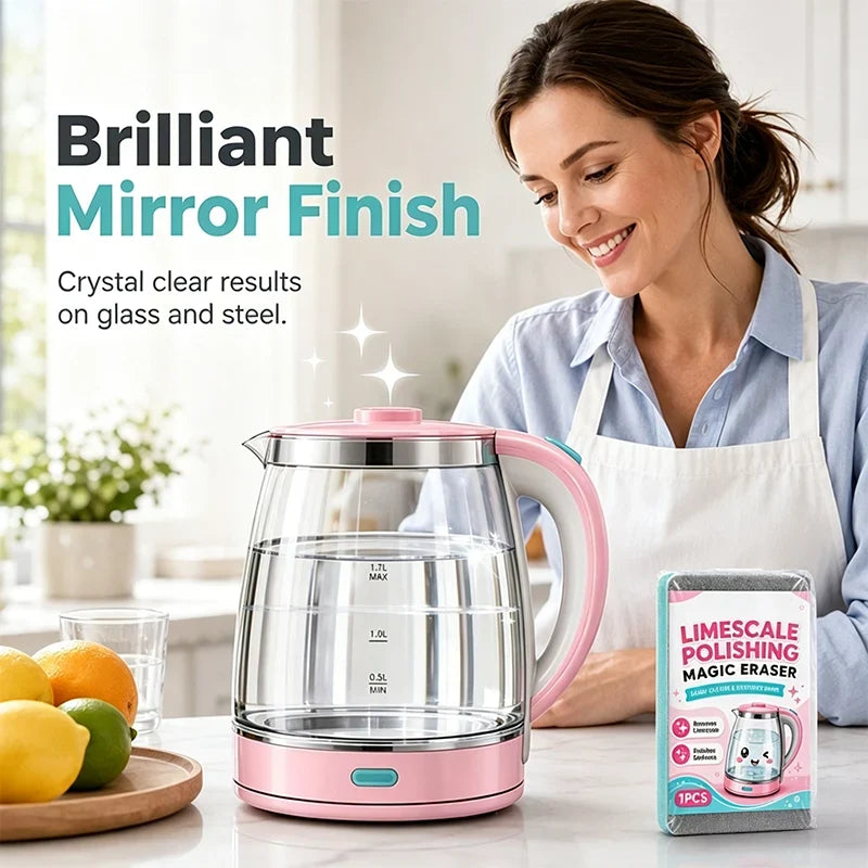 🥳2026 HOT SALE🥳💞50K+ SOLD! 🧽🧹 50% OFF! Limescale Magic Eraser – high-density micro-polishing sponge blasts through stubborn limescale without harsh chemicals. Kettles, sinks, shower glass – no more scrubbing for hours! ✨💎