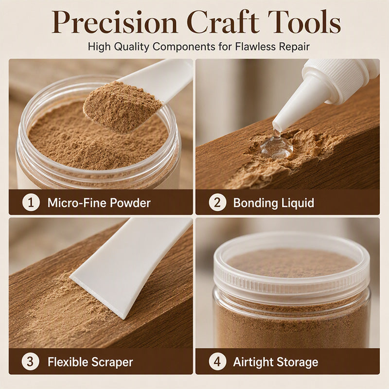 🥳2026 HOT SALE🥳💞50K+ SOLD! 🪵🛠️ 50% OFF! Pet Chewed Wood Door Frame Repair Kit – Professional-grade, bonds stronger than original wood. Restores door frames, stairs & furniture – a complete DIY solution! 🏠✨