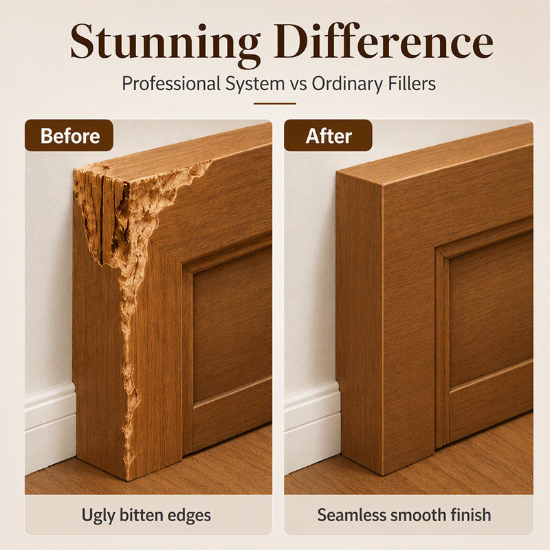 🥳2026 HOT SALE🥳💞50K+ SOLD! 🪵🛠️ 50% OFF! Pet Chewed Wood Door Frame Repair Kit – Professional-grade, bonds stronger than original wood. Restores door frames, stairs & furniture – a complete DIY solution! 🏠✨