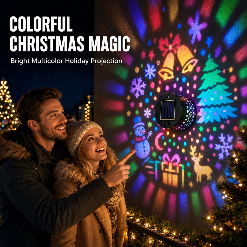 🥳2026 HOT SALE🥳💞50K+ SOLD! 🎄❄️ 50% OFF! Solar Outdoor Decorative Wall Projection Light – IP65 weatherproof, auto on/off. Projects festive patterns – perfect for Christmas & Halloween! 🏡✨