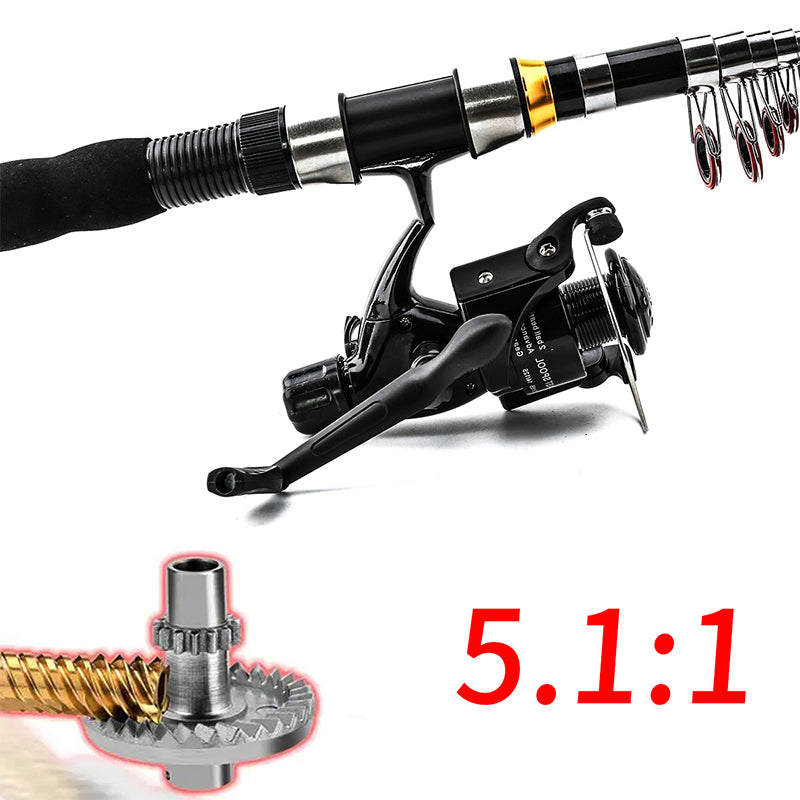 🎉 2026 Sale — Over 22,000 Sold!🎣 Complete Travel Fishing Gear Set‑Telescopic Fiberglass Rod with Storage Bag 🎒