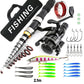 🎉 2026 Sale — Over 22,000 Sold!🎣 Complete Travel Fishing Gear Set‑Telescopic Fiberglass Rod with Storage Bag 🎒