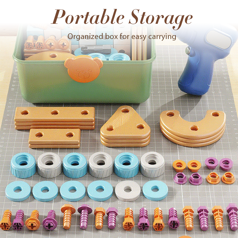 🥳2026 HOT SALE🥳💞50K+ SOLD! 🔧🧒 50% OFF! Children's Educational DIY Tool Kit – STEM building set with electric drill, 124+ pcs & storage box. Encourages creativity, logic & fine motor skills – perfect for little builders! 🛠️✨