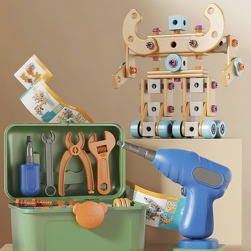 🥳2026 HOT SALE🥳💞50K+ SOLD! 🔧🧒 50% OFF! Children's Educational DIY Tool Kit – STEM building set with electric drill, 124+ pcs & storage box. Encourages creativity, logic & fine motor skills – perfect for little builders! 🛠️✨