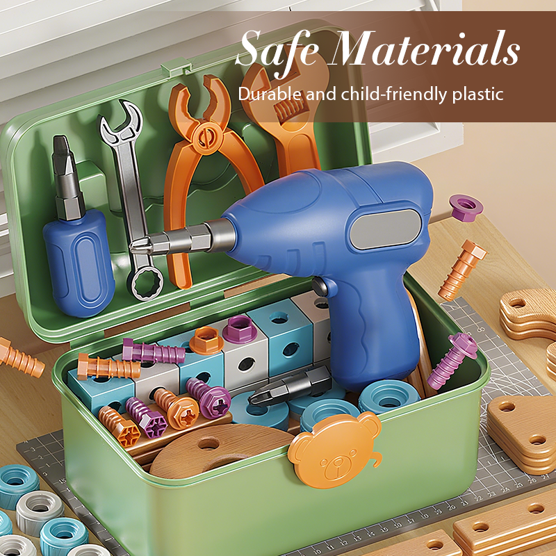 🥳2026 HOT SALE🥳💞50K+ SOLD! 🔧🧒 50% OFF! Children's Educational DIY Tool Kit – STEM building set with electric drill, 124+ pcs & storage box. Encourages creativity, logic & fine motor skills – perfect for little builders! 🛠️✨