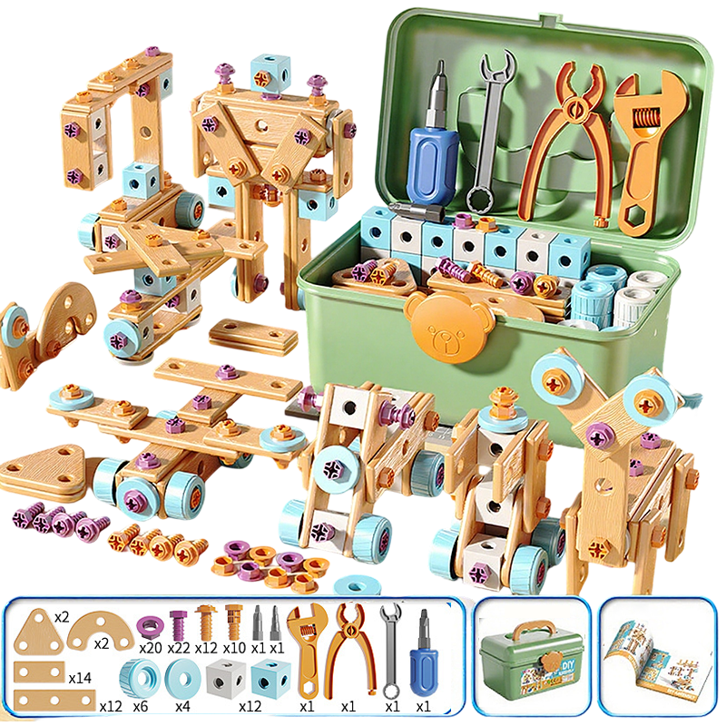 🥳2026 HOT SALE🥳💞50K+ SOLD! 🔧🧒 50% OFF! Children's Educational DIY Tool Kit – STEM building set with electric drill, 124+ pcs & storage box. Encourages creativity, logic & fine motor skills – perfect for little builders! 🛠️✨
